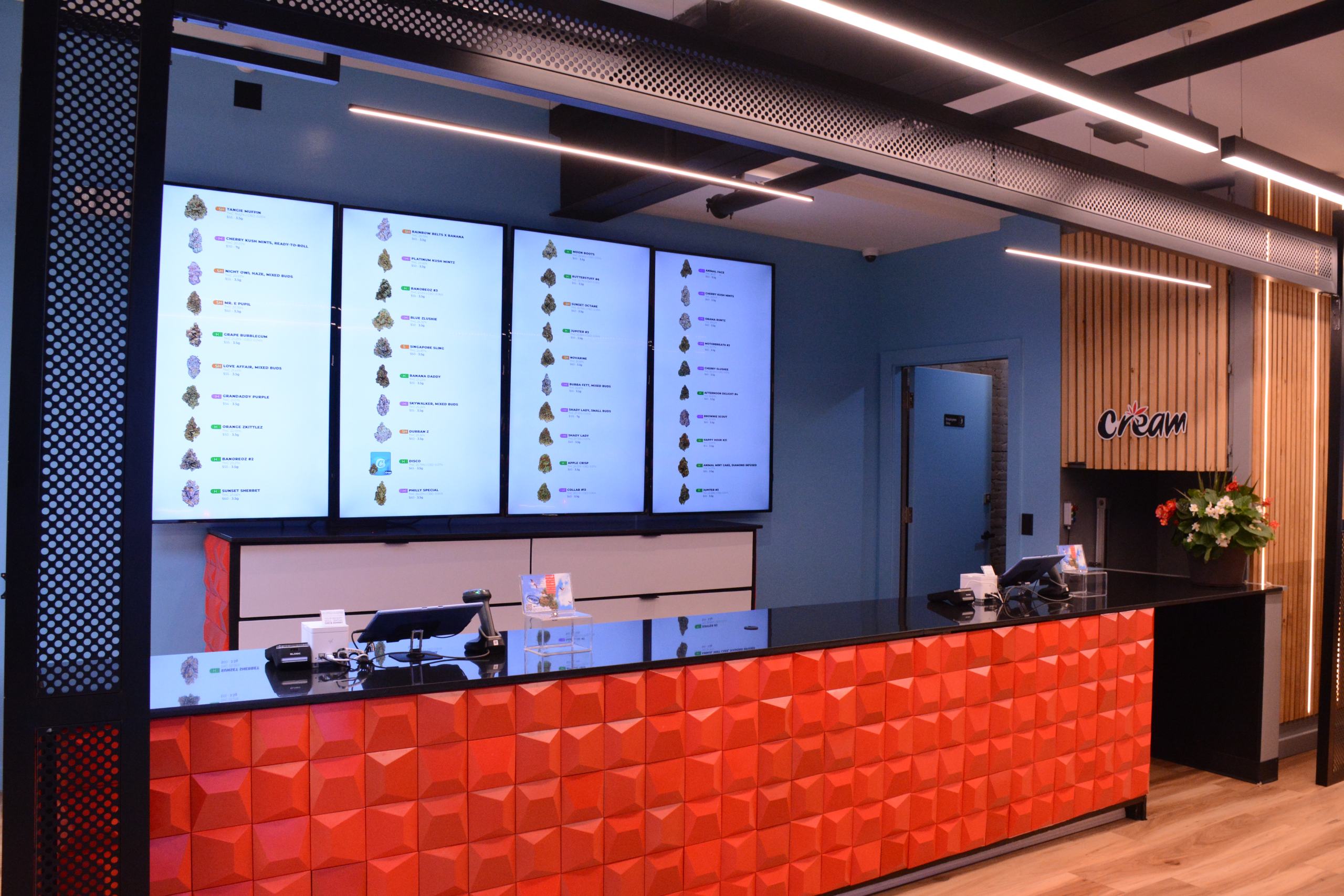 cannabis store front desk